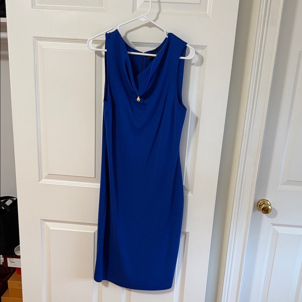 St. John Royal Blue Midi Dress